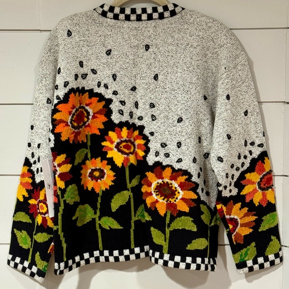 NEW Design Options by Philip and Jane Gordon Sunflower Field Cardigan Size M - Picture 5 of 11
